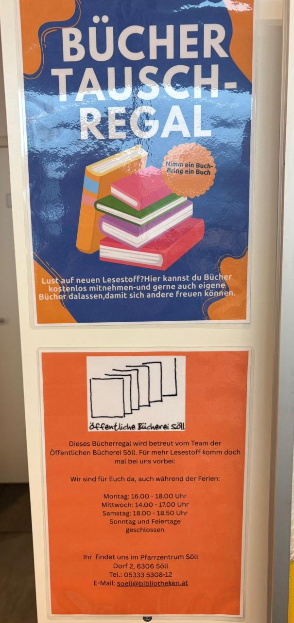 Bücher-Tauschregal bei SPAR Söll