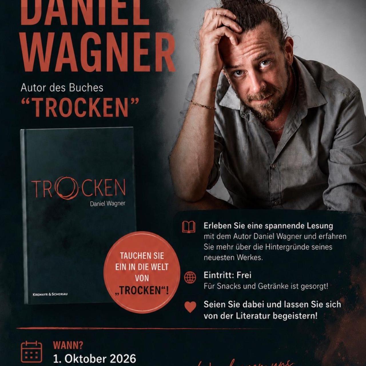 Lesung mit Daniel Wagner aus dem Buch "Trocken"